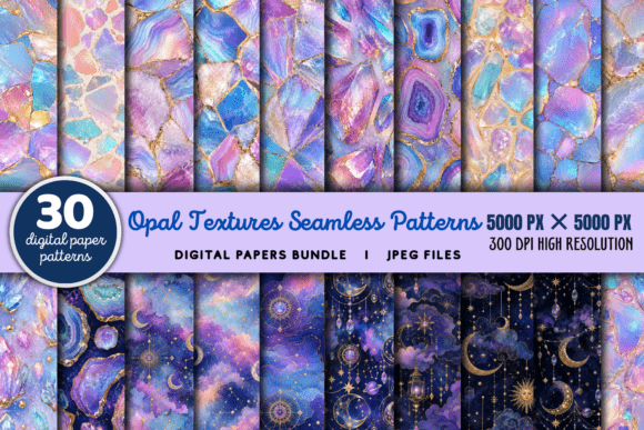 Download Opal Textures Digital Paper Patterns - Paper Collection