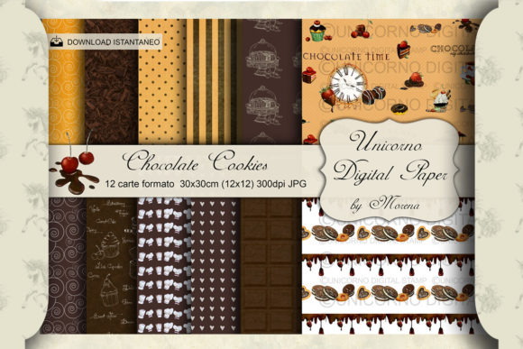 Download Chocolate Scrapbook Paper Kit - Paper Collection