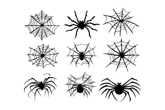 Download Spider Silhouettes, Cobwebs Vector Art - Premium Resources