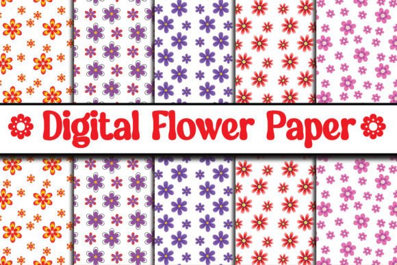 Download Digital Floral Papers, Seamless Patterns - Paper Collection