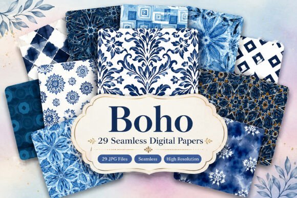 Download Boho Digital Papers Bundle - Paper Collection