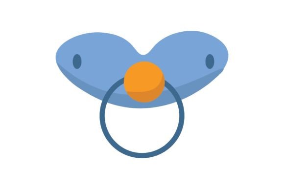 Download Unique Baby Pacifier Blue Orange Color - Orange Collection