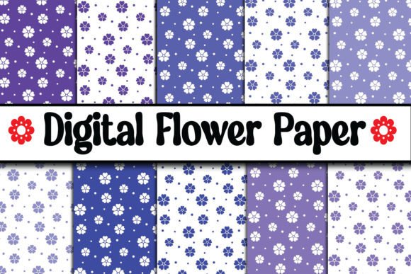 Download Digital Floral Papers, Seamless Patterns - Paper Collection