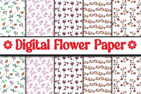 Download Digital Floral Papers, Seamless Patterns - Paper Collection
