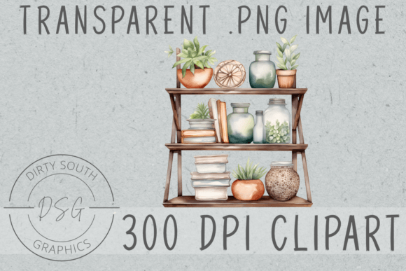 Download Watercolor Boho Decor Shelf - Boho decor Collection