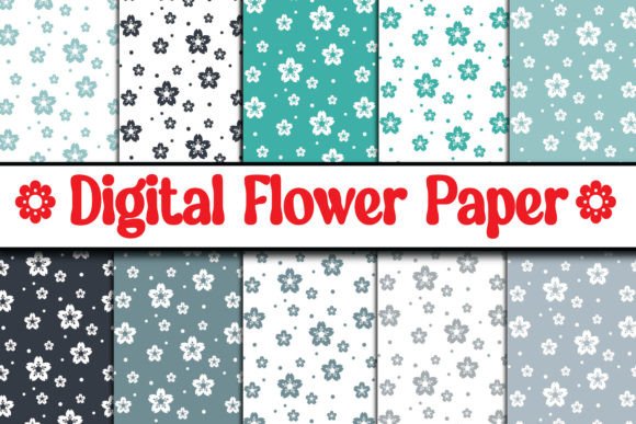 Download Digital Floral Papers, Seamless Pattern - Paper Collection