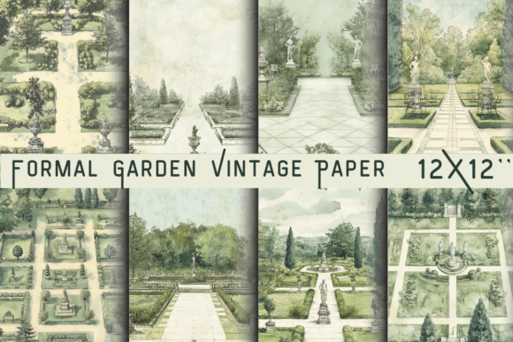 Download Formal Garden Vintage Paper - Paper Collection