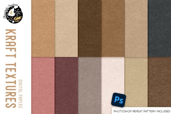 Download Kraft Digital Papers and Photoshop Patterns - Paper Collection