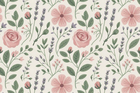Download Pastel Botanical Paper Pattern Design - Paper Collection