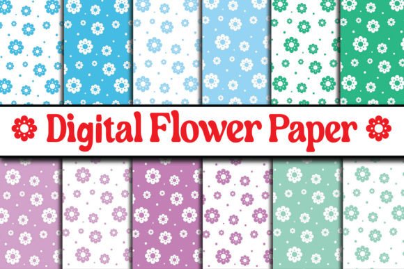 Download Digital Floral Papers, Seamless Patterns - Paper Collection