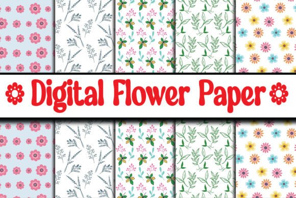 Download Digital Floral Papers, Seamless Patterns - Paper Collection